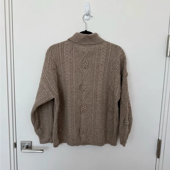 Christy Dawn Ester Marron 100% Baby Alpaca Wool Turtleneck Sweater - Picture 3 of 6